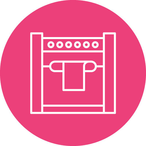 Printing Machine Line Circle Icon