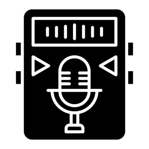 Voice Recorder Glyph Icon | News and Media