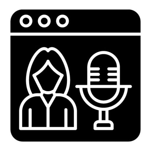Webcast Glyph Icon | News and Media