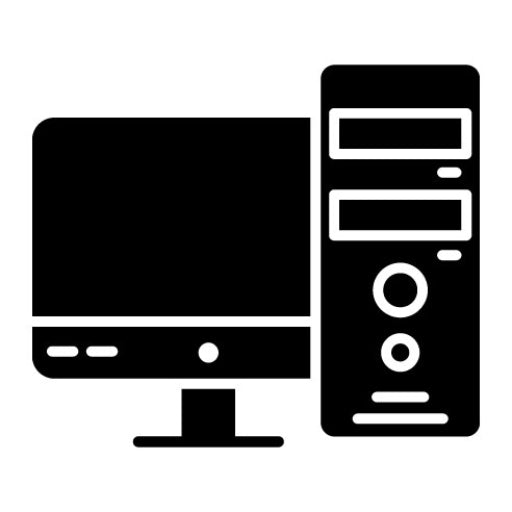Computer Tower Glyph Icon