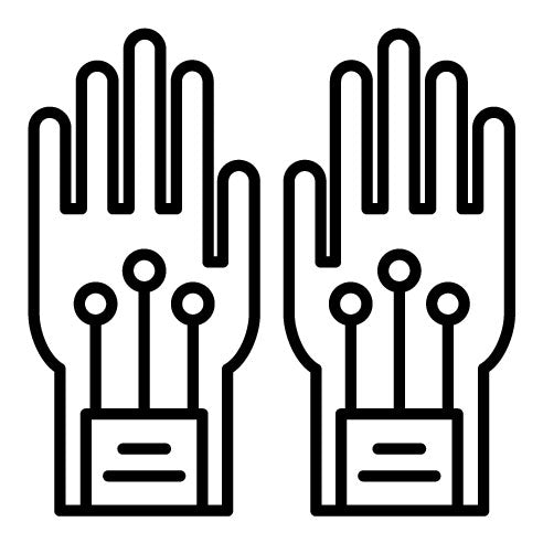 Wired Gloves Icon | Technology