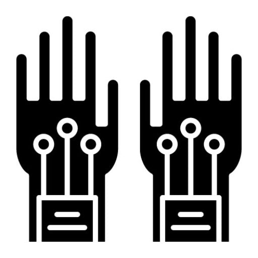 Wired Gloves Glyph Icon | Technology
