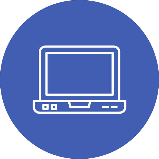 Laptop Line Circle Icon