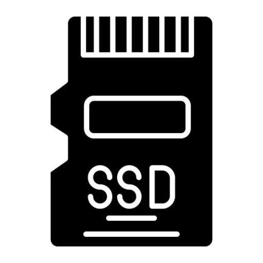 SSD Card Glyph Icon