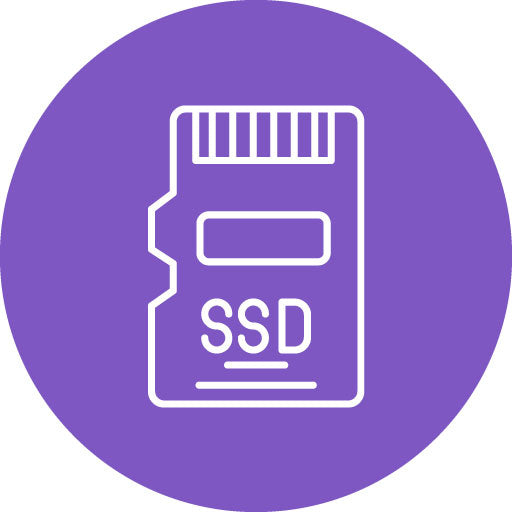 SSD Card Line Circle Icon