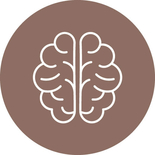 Brain Line Circle Icon