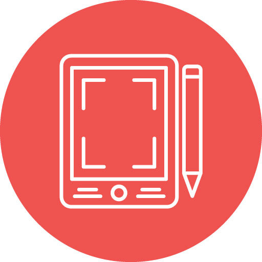 Pen Tablet Line Circle Icon