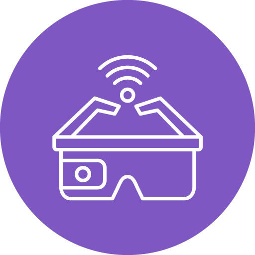 Smart Glasses Line Circle Icon