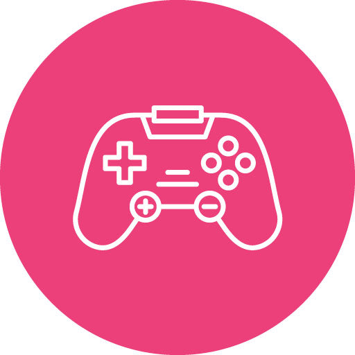 Mobile Game Console Line Circle Icon