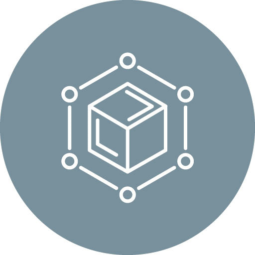 Blockchain Line Circle Icon