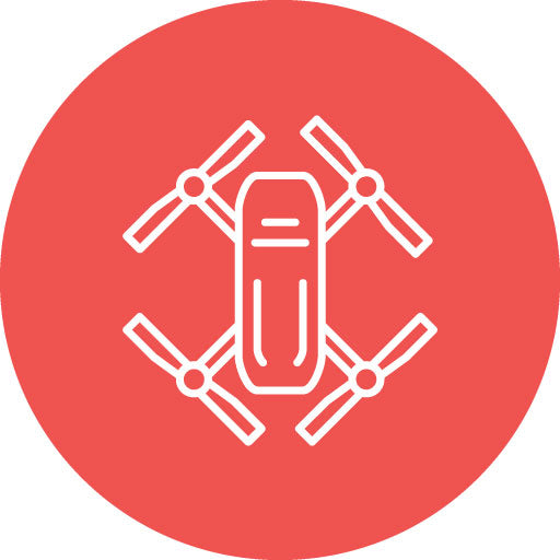 Drone Line Circle Icon