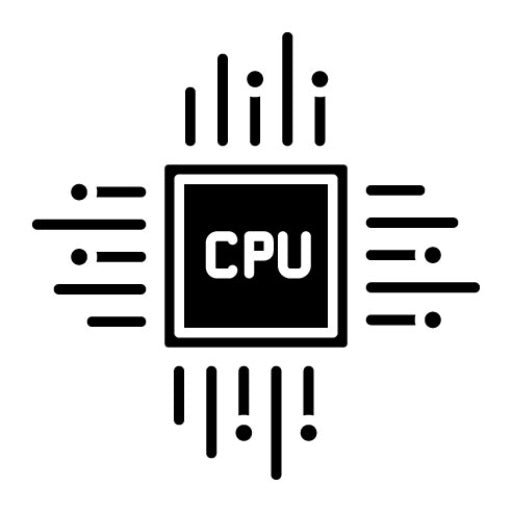 CPU Processor Glyph Icon