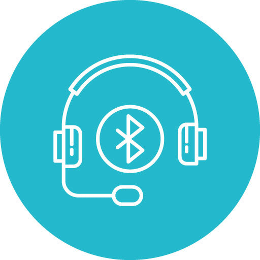 Wireless Earphones Line Circle Icon