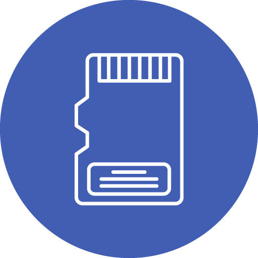 Memory Card Line Circle Icon
