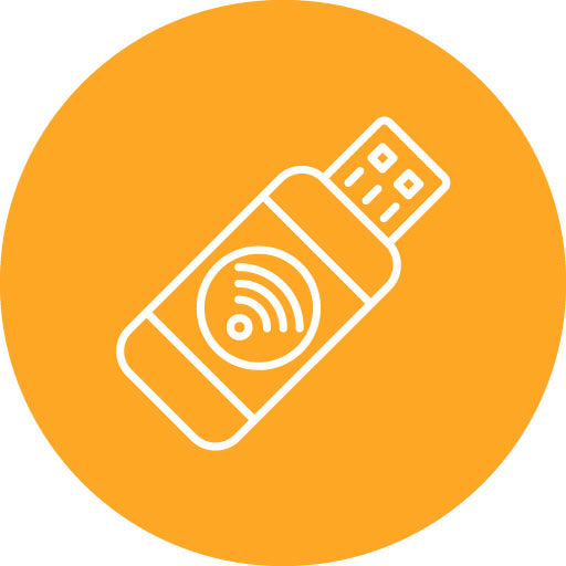 USB Wifi Line Circle Icon