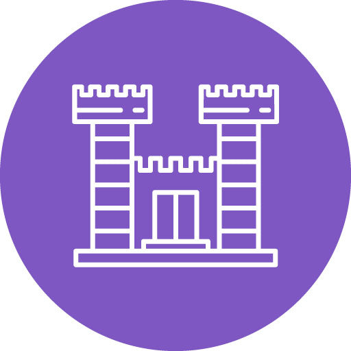 Castle Line Circle Icon