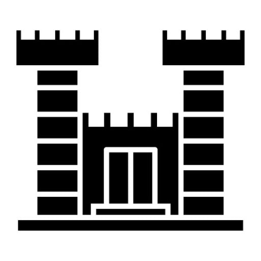 Castle Glyph Icon | Type of Houses