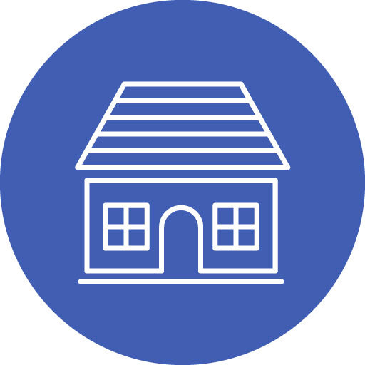 Europe House Line Circle Icon