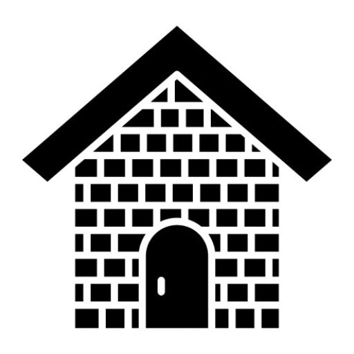 Brick House Glyph Icon