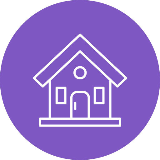Cabin Line Circle Icon