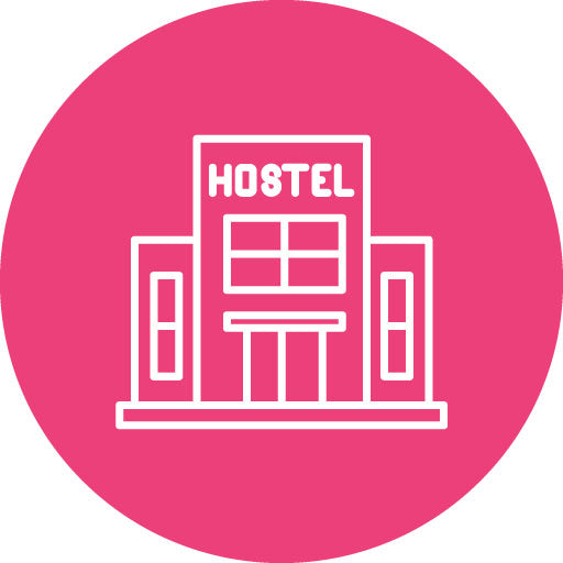 Hostel Line Circle Icon