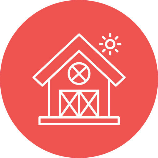 Barn Line Circle Icon