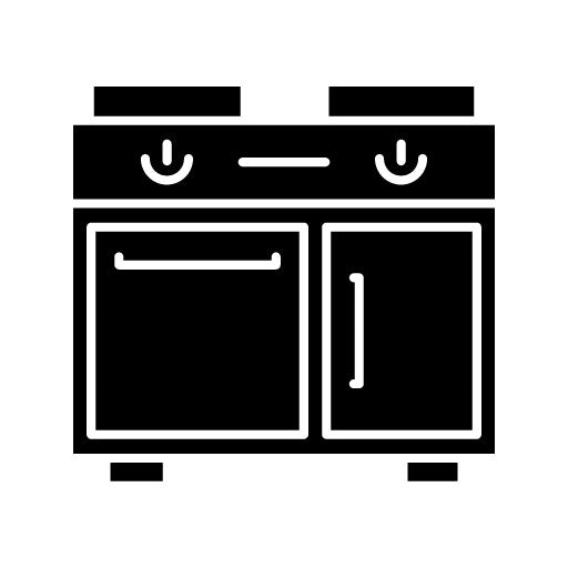 Cooking Range Glyph Icon