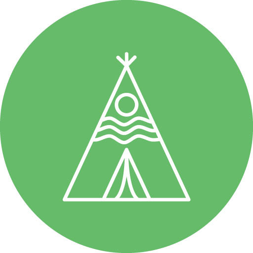 Wigwam Line Circle Icon