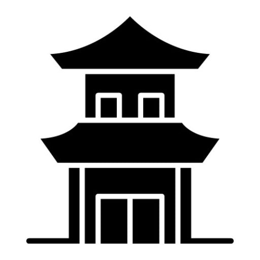 Chinese House Glyph Icon