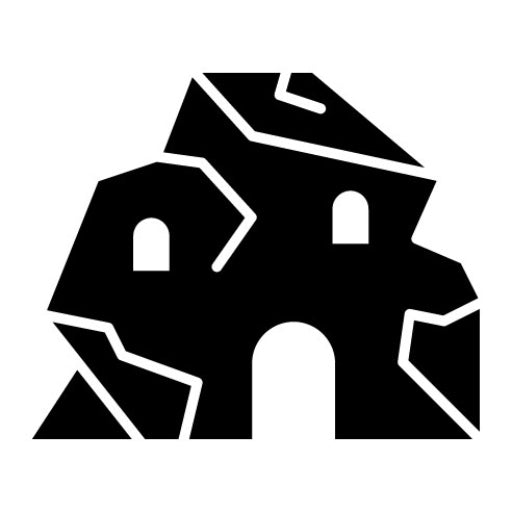 Cave House Glyph Icon