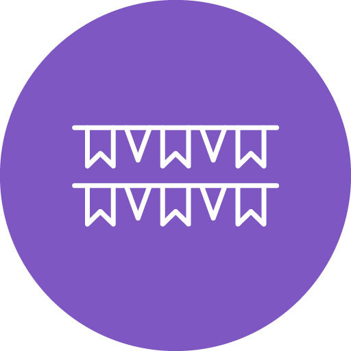 Garlands Line Circle Icon