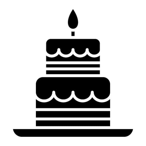 Two Layered Cake Glyph Icon