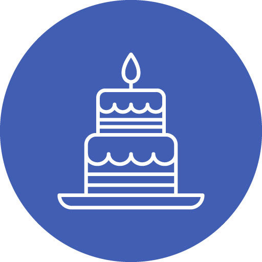 Two Layered Cake Line Circle Icon