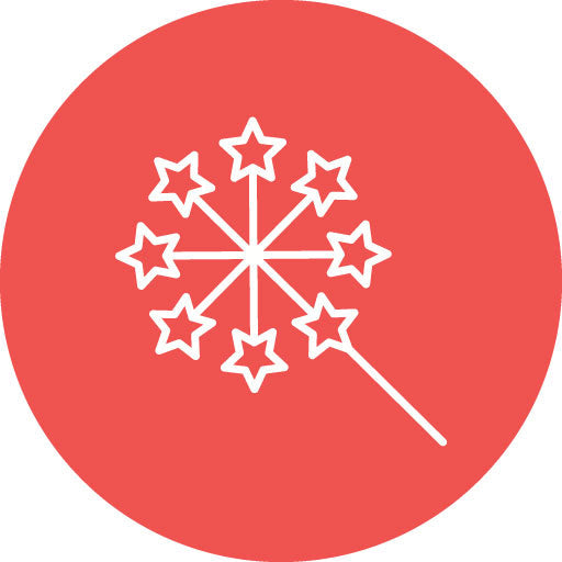 Fireworks Line Circle Icon