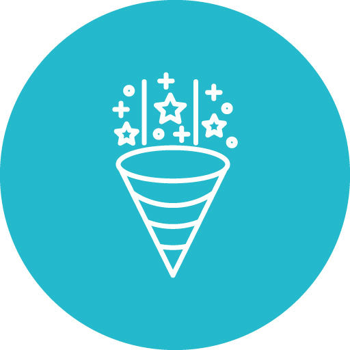 Confetti Line Circle Icon