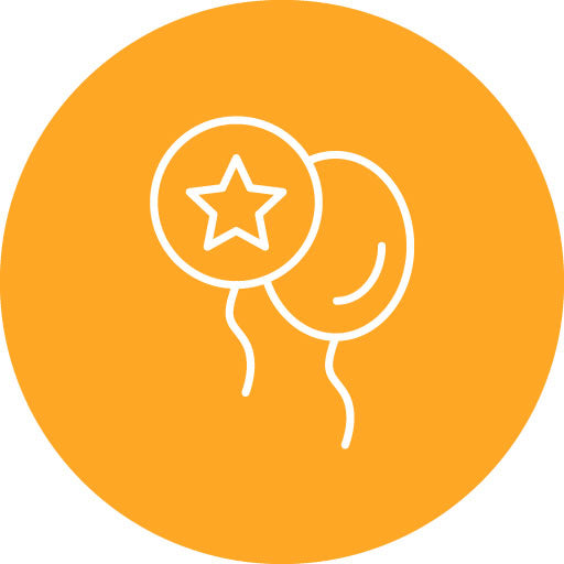 Balloons Line Circle Icon