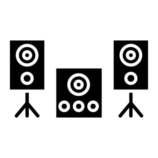 Sound System Glyph Icon