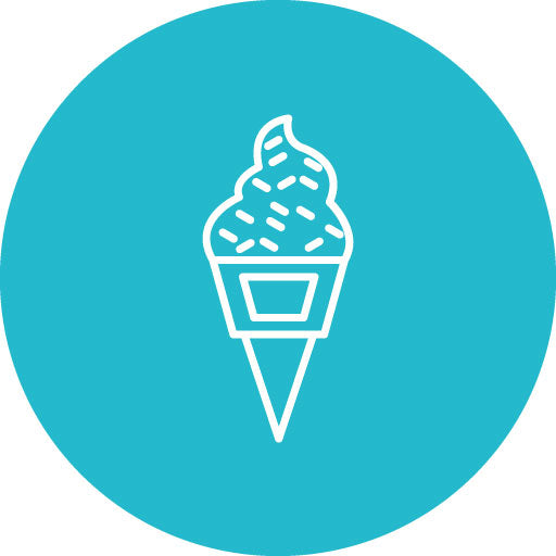 Ice Cream Line Circle Icon