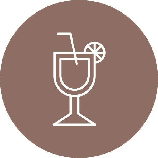 Cocktails Line Circle Icon