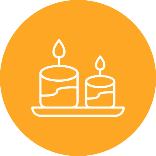 Candles Line Circle Icon