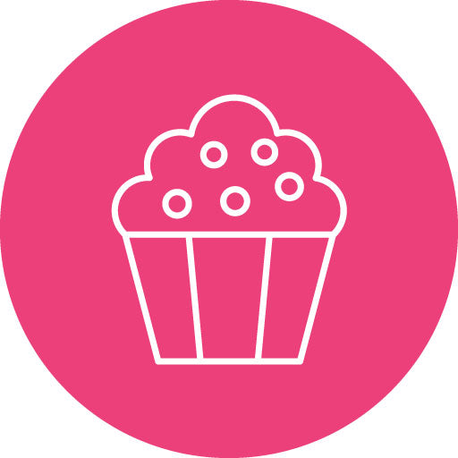 Cupcakes Line Circle Icon