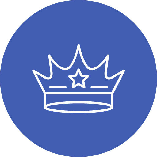 Crown Line Circle Icon