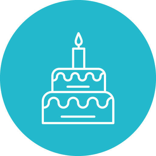 Birthday Line Circle Icon