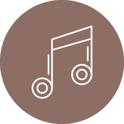 Music Notes Line Circle Icon