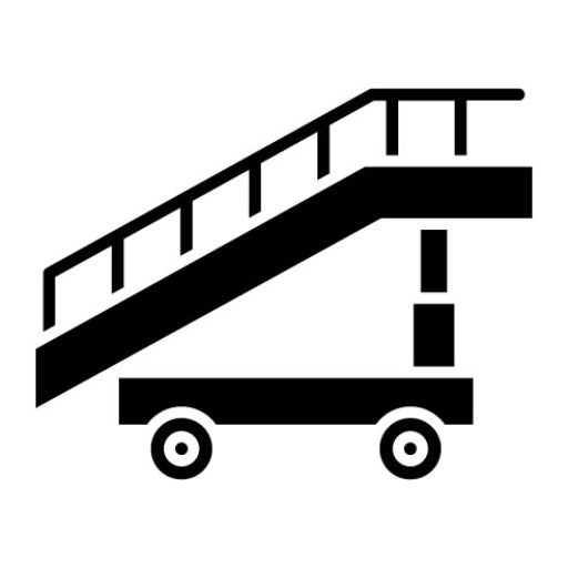 Aircraft Stairs Glyph Icon