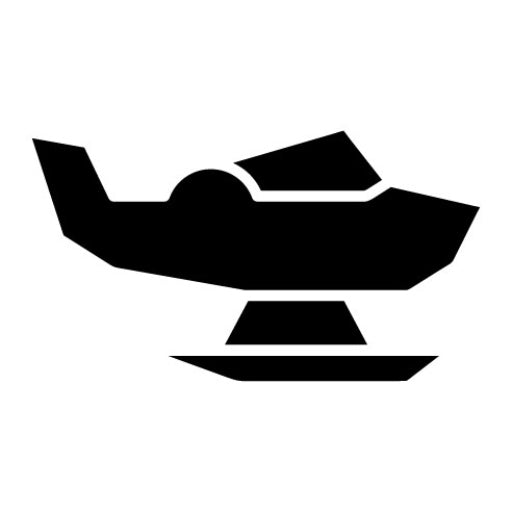 Seaplane Glyph Icon | Aviation