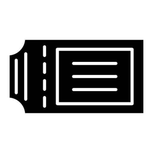 Ticket Glyph Icon | Aviation