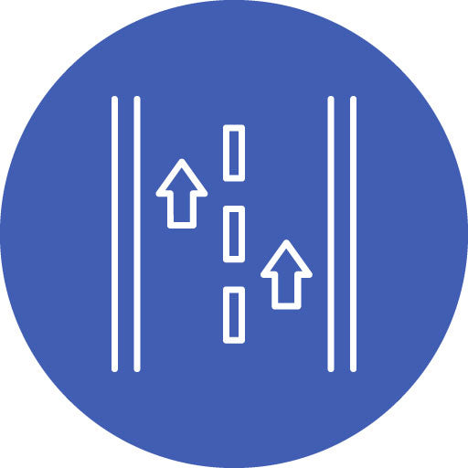 Runway Line Circle Icon