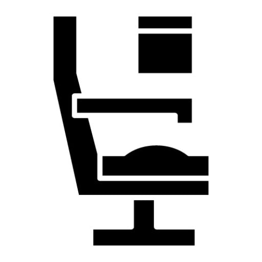 Airplane Seat Glyph Icon