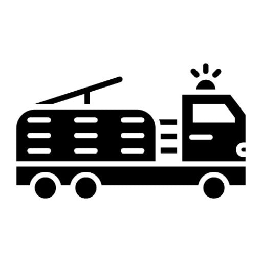 Ladder Truck Glyph Icon